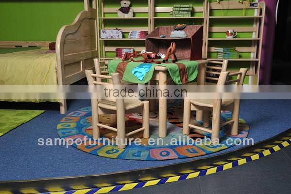 Small solid wood kids square dining table for kindergarten activity#SP-P007