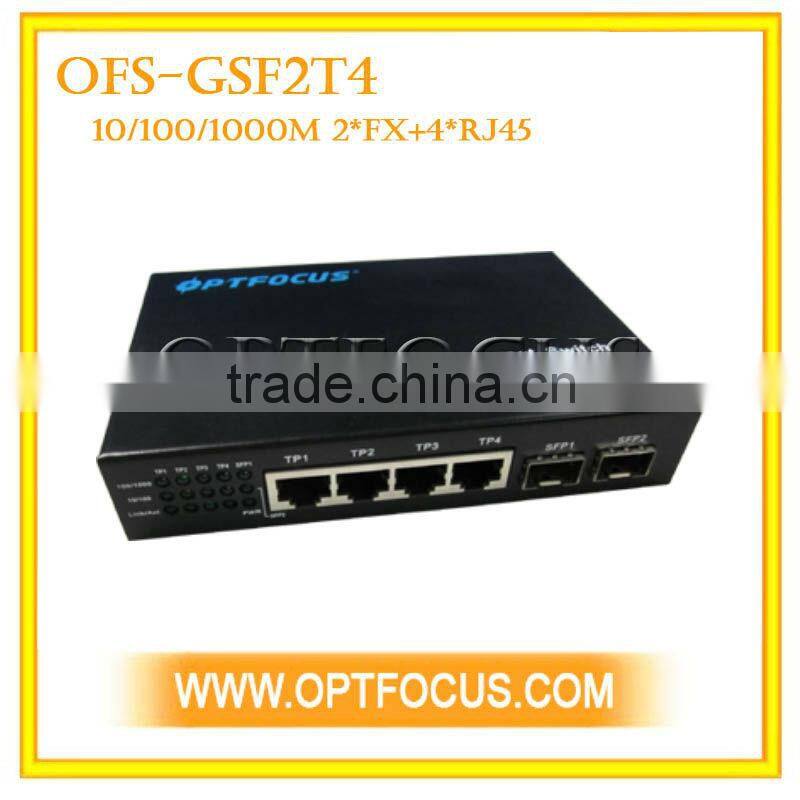 2Port 100BASE-Fx + 6Port 10/100BASE-Tx DF SM 1310nm 20KM SC WEB Management Fiber Switch