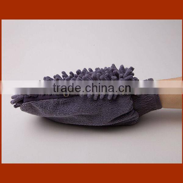 MIC6006 Chenille car cleaning mitt with non-woven fabrics design for car household resturant