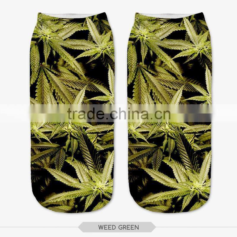 fashion metal designs high quality 3d digital full print colorful ankle socks sports unisex custom hot sale stretch spandex