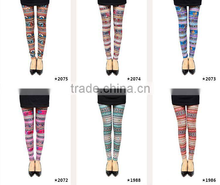 Wholesale christmas leggings, Yoga pattern leggings womens workout leggings