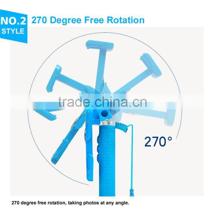 New 2016 product idea mobile phone selfie stick with led light tripod