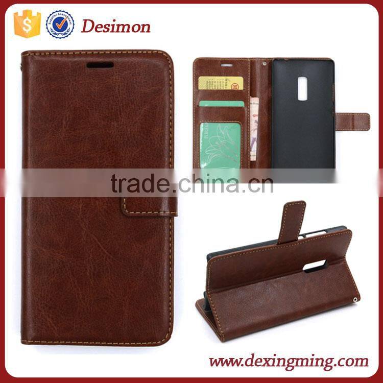 Flip Leather case for one plus two