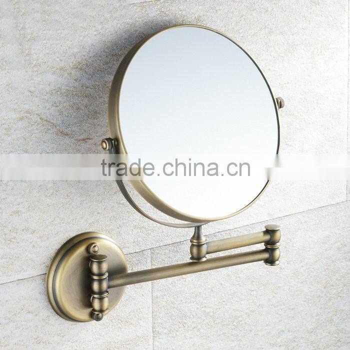 Luxury Bathroom Antique Brass rotating Makeup Mirror Cosmetic Mirror Double Faced Bath Mirrors