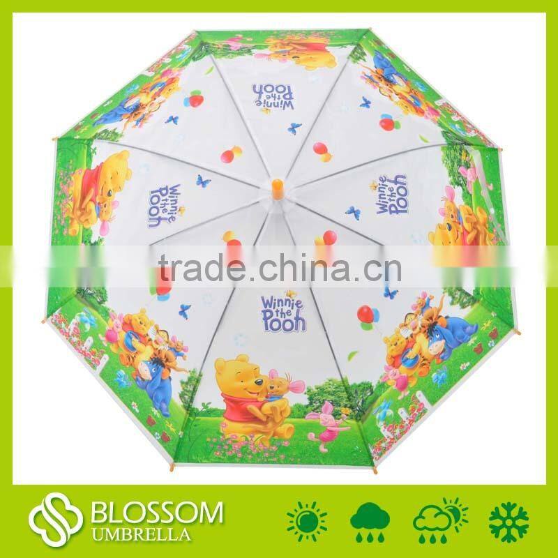 Wholesale cheap kids umbrellas with cartoon design POE canopy