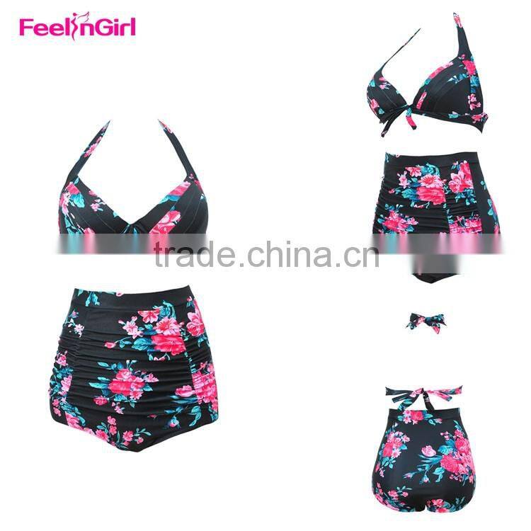 Plus Size Swimwear High Waist Bikinis in Bulk