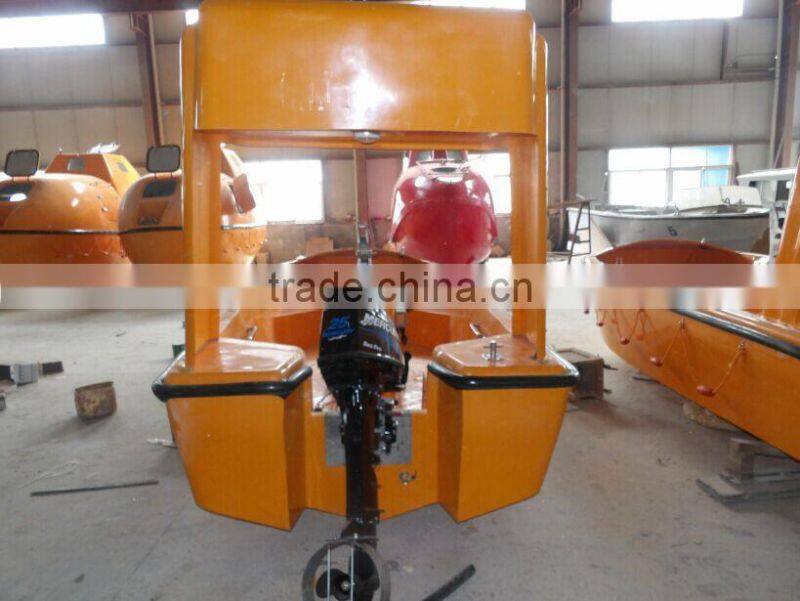 Solas Marine rescue equipment open life boat/Lifeboat with outboard engine