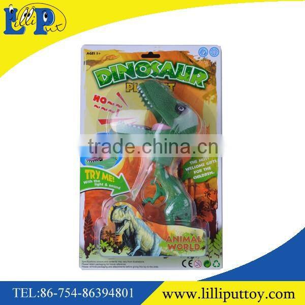 New design green big head dinosaur toy with IC