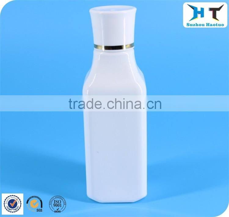 New design 65ml plastic PET square bottle with screw cap / 65ml white square plastic bottle