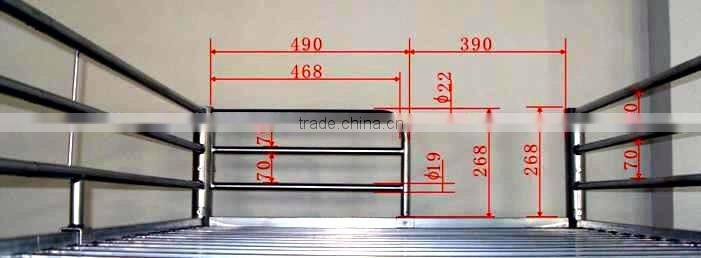 practical and economical metal bunk bed with table board