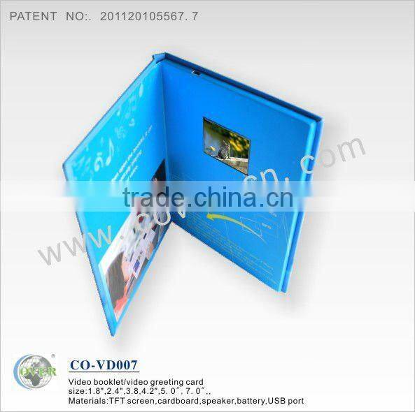 newest video booklets for promotion gifts/lcd booklet