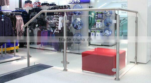 Stainless Post and Glass Outdoor Stair Railings