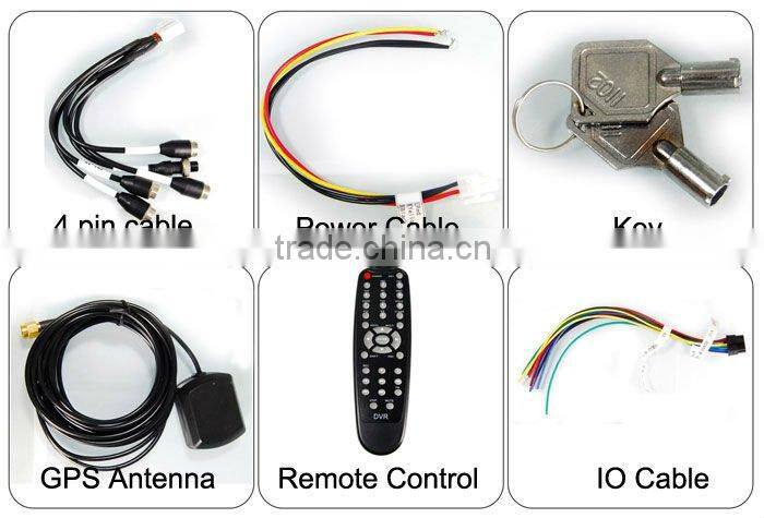 Free sample 4CH car video gps recorder