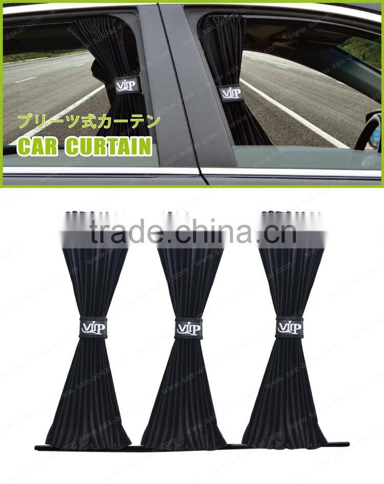 luxury black folding car sunshde soft cloth car sunshade