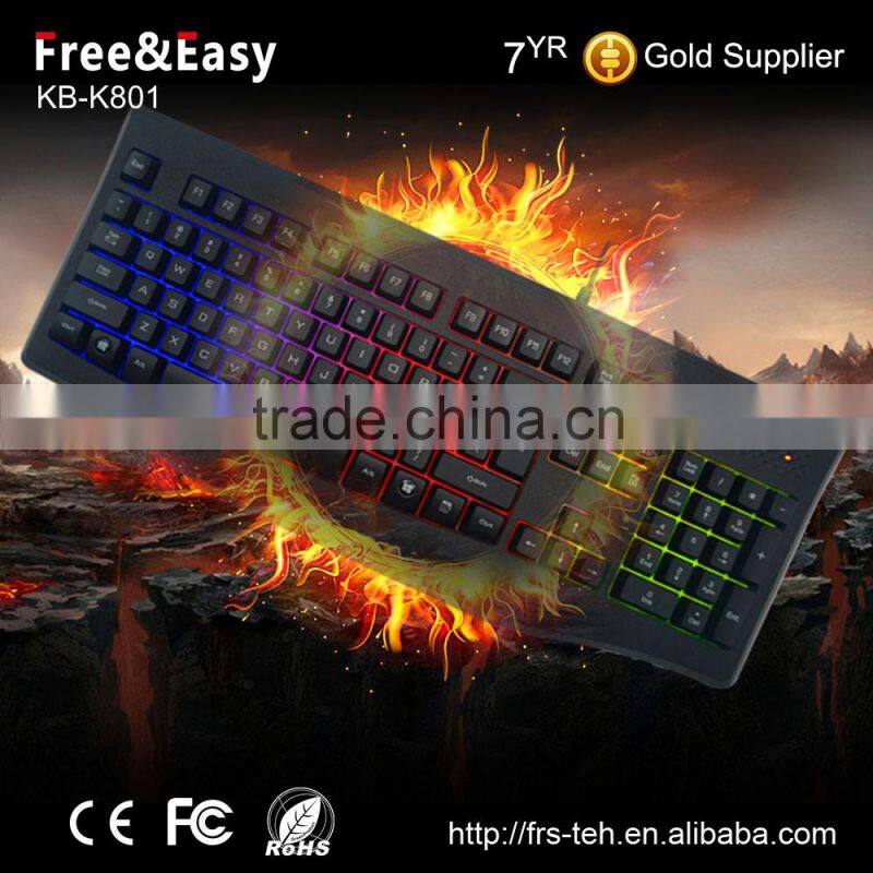 Multimedia led gaming wired keyboard