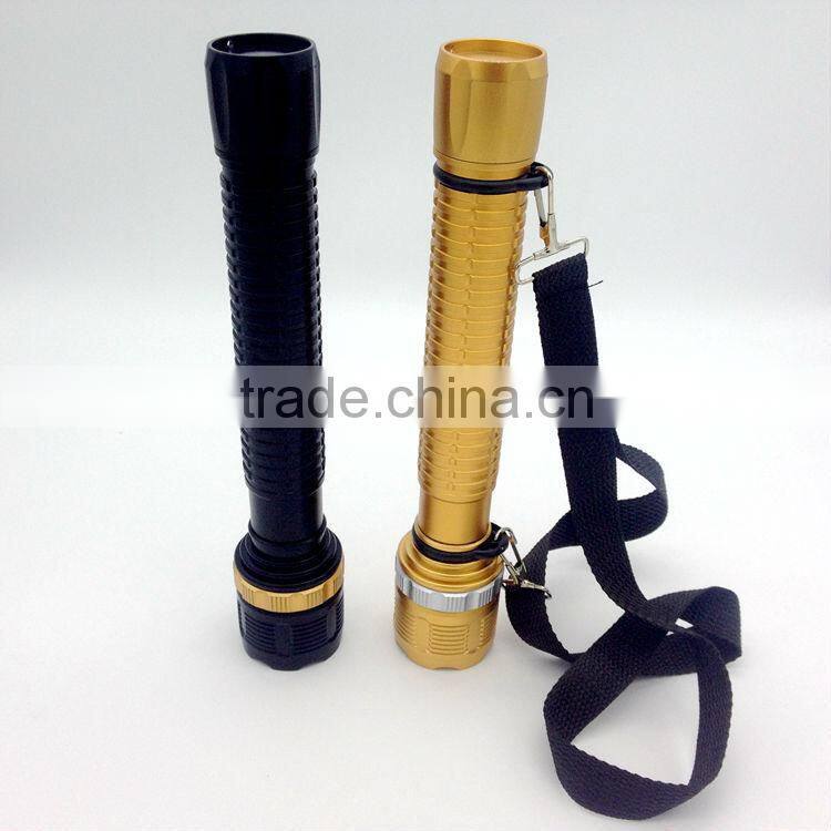 1W powerful led with 3D batteries Zoom adjustable flashlight