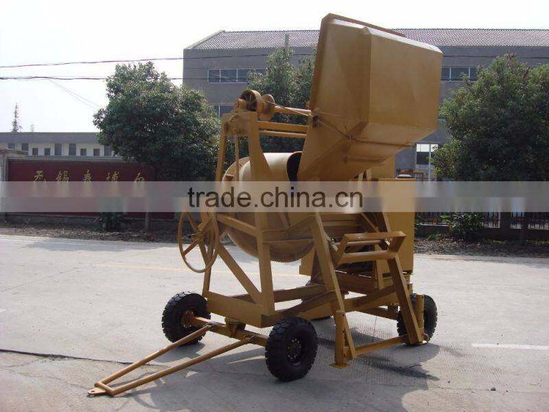 Tilt Drum Concrete Mixer with Mechanical Hopper
