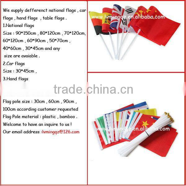 75D polyester flag with best quality,14*21cm Russia table flag,country flag
