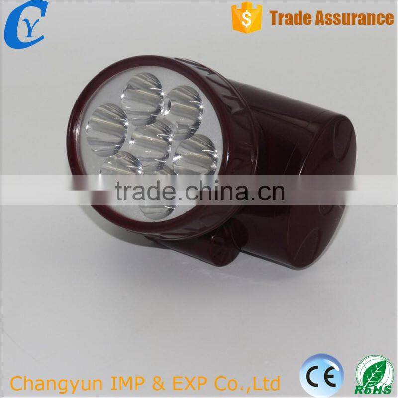 7 LED Bright Light Flashlight Energy Saving Plastic Body Rechargeable Headlamp