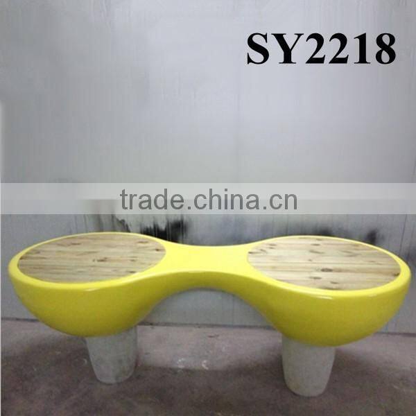 Round Morden Simple Leisure Blue Indoor fiberglass Chair