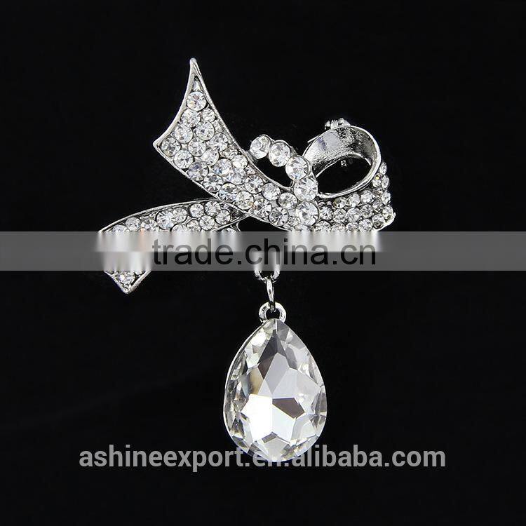 Retro elegant bulk crystal rhinestone brooch/handmade crystal rhinestone brooch