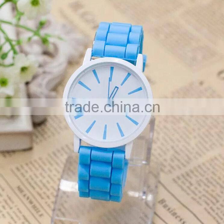 Fashion Summer Candy Color Electronic Quartz Movement Silicone Watches