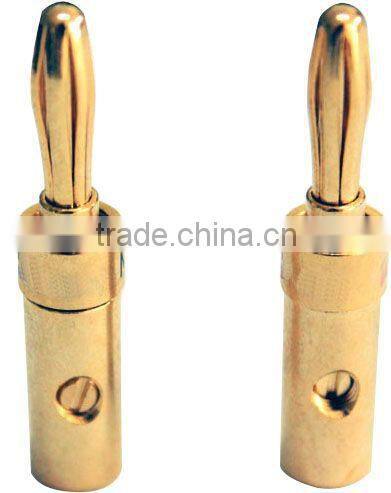 Banana plugs metal solder attachment red or black