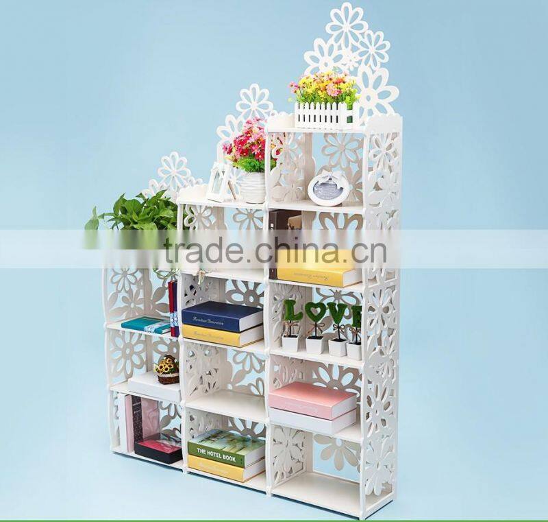 Combination style clearly flower patten bookcase furniture bedroom sets with prices