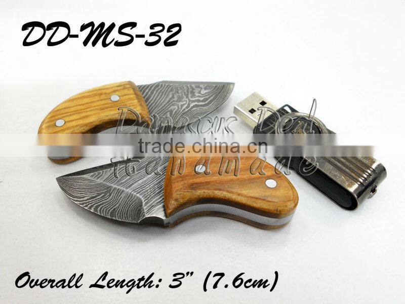 Damascus Steel Miniature Knife DD-MS-35