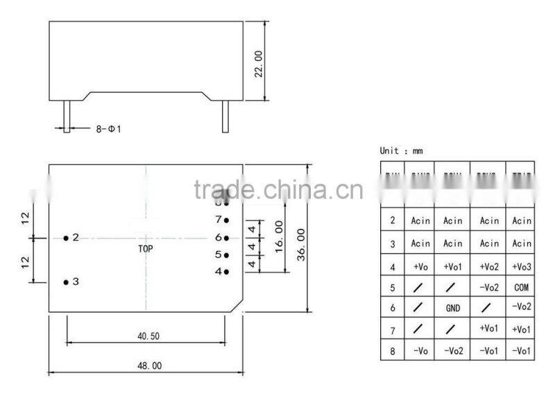 PA-C Series factory direct 220v to 3.3v ac dc converter