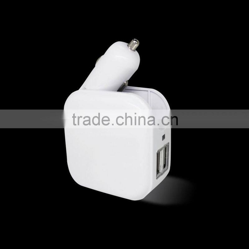 Dual usb wall charger with dual usb car charger