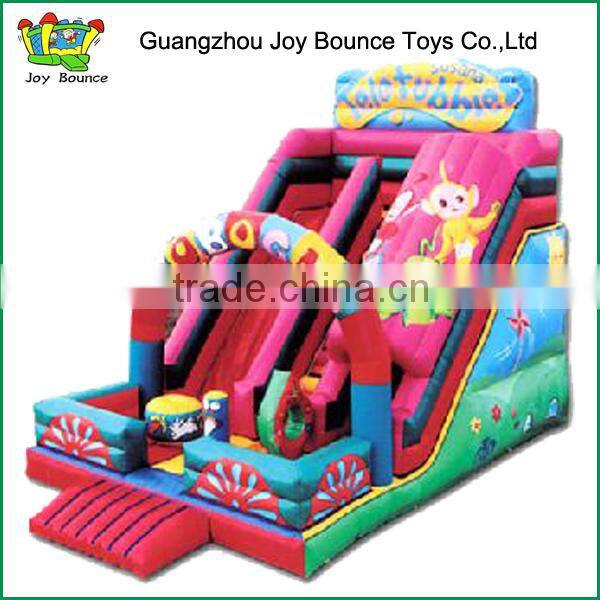 durable beauty pink cartoon inflatable slide