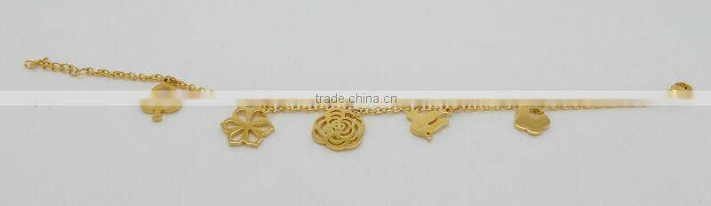 2013 Fashion Bracelet Stainless Steel Bracelet Gold Plated