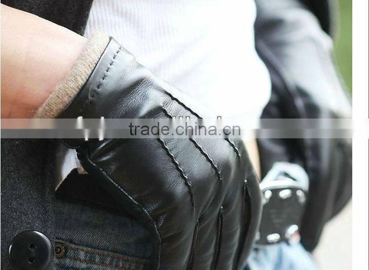 Hot sale motorcycle genuine leather men gloves