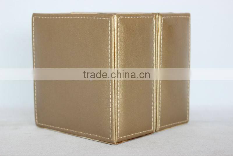 Leather foldable pen holder with photo