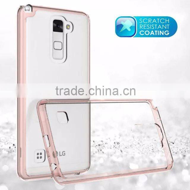 Samco New Fashion Hybrid TPU + PC Crystal Clear Cellphone Cover Case for LG Stylus 2