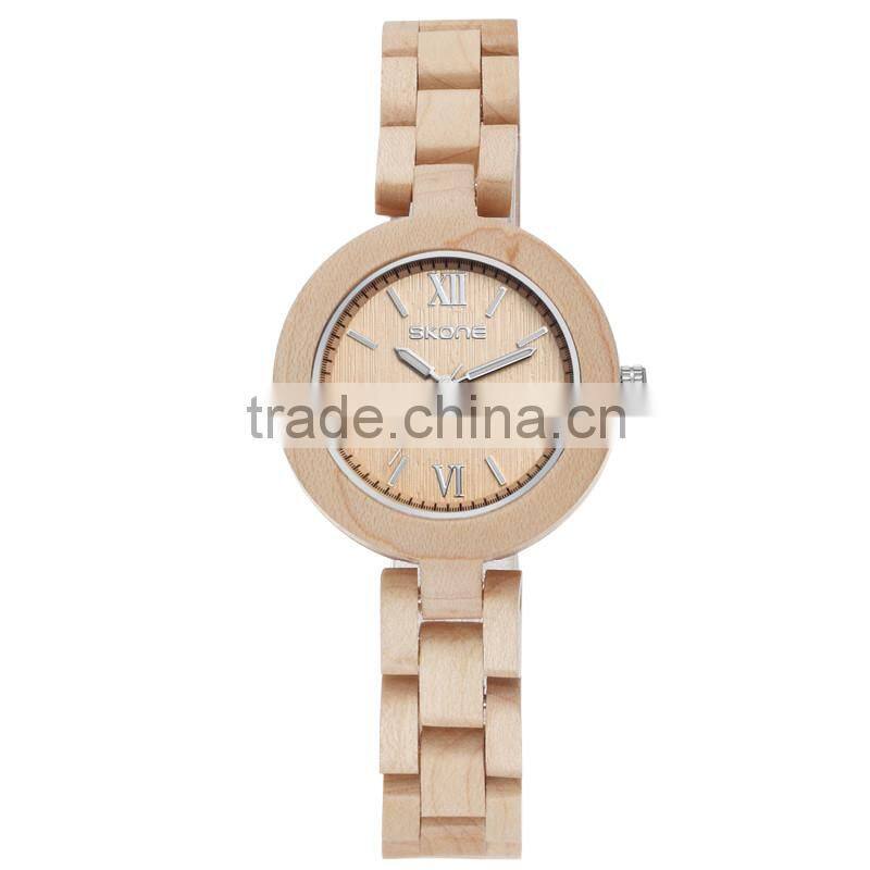 2016 Fashion wood Strap Japan Movement wood Vogue Watch for Ladies