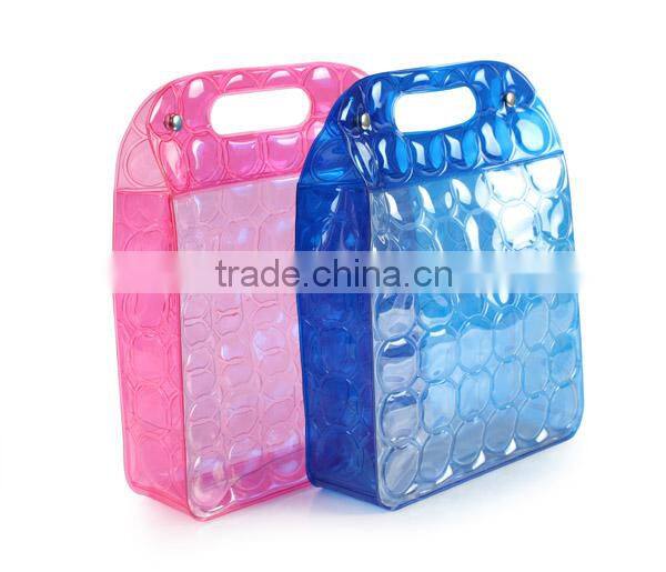 Clear PVC plastic packaging bag with snap closer