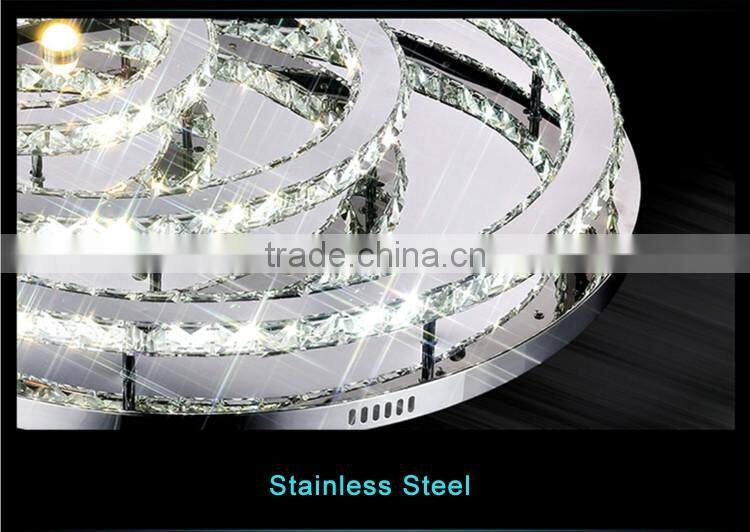 CE&RoHs Approved Round Modern Ceiling Lamp 220V K9 Crystal Chandelier