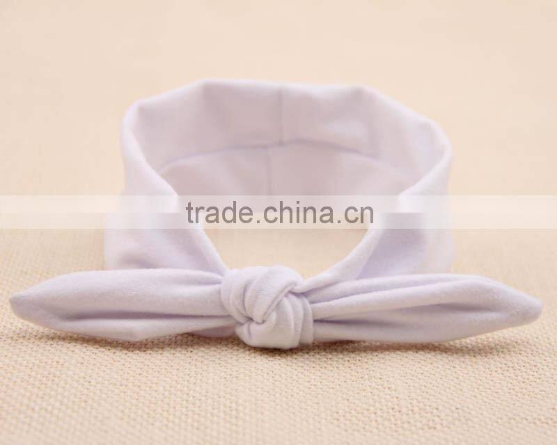 Hot selling top baby headband high quality soft cotton stretch headband kids hair accessories