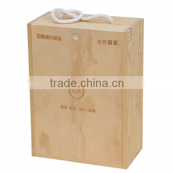 Trade assurance Wholesale Custom Recycled Luxury Wooden Wine Packaging Boxes With Custom Logo