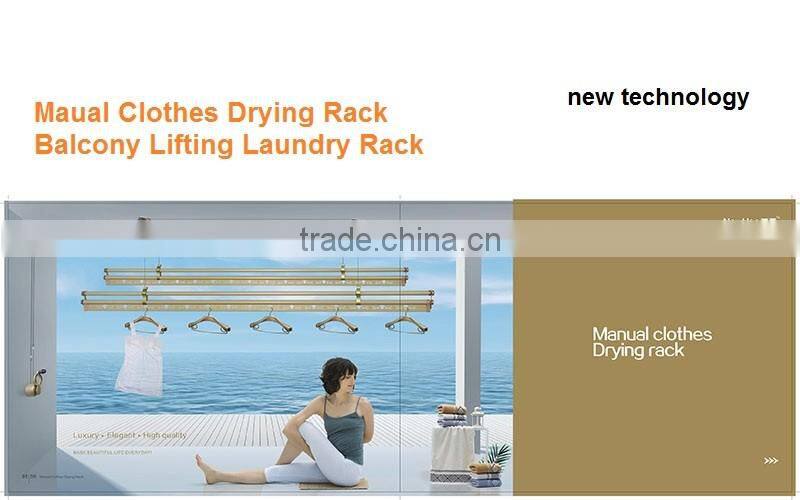 Aluminum Adjustable Style Manual Clothing Drying Rack