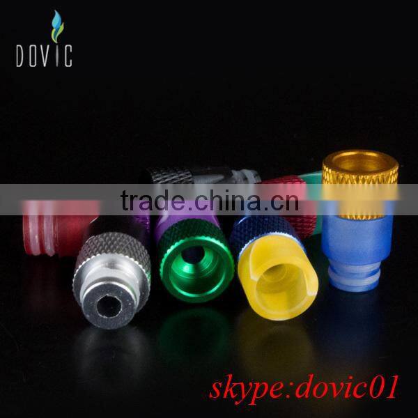 Detachable drip tip made of acrylic and aluminum