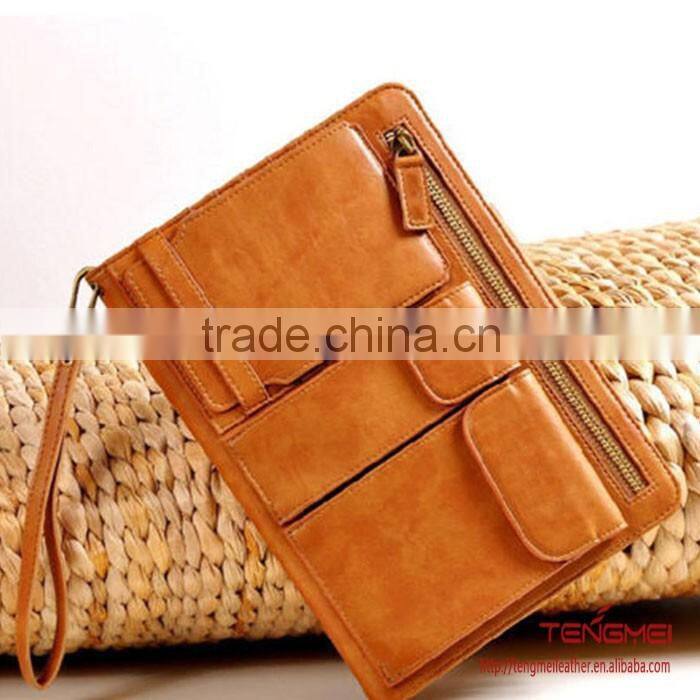 Multifunction stand leather cover folding folio for iPad Air case