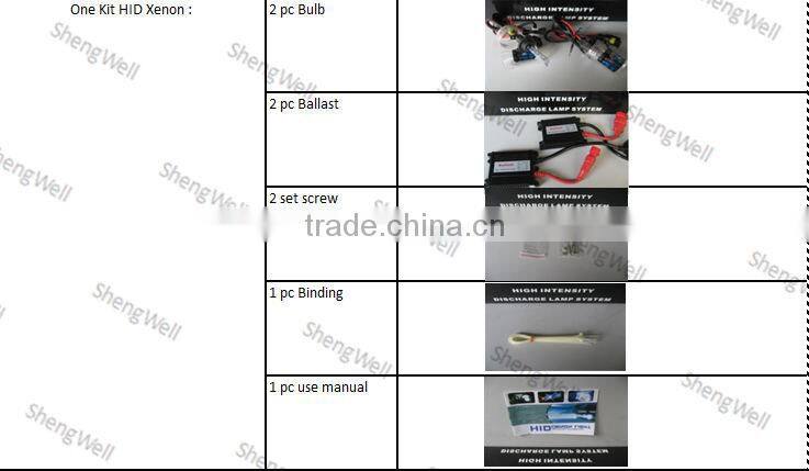 ShengWell Auto hid xenon 12v/24v/35w/55w AC/DC hid xenon conversion kit