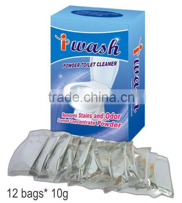 REACH Certificated Best Quality High Efficiency Disposable 10g*12 Toilet Cleaning Powder Safe-To-Use