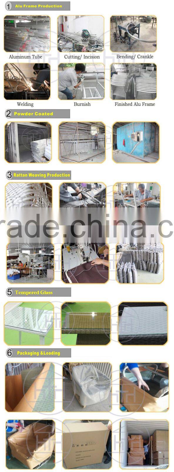 Hot sale modern outdoor sunbed lounge furniture garden round daybed bed