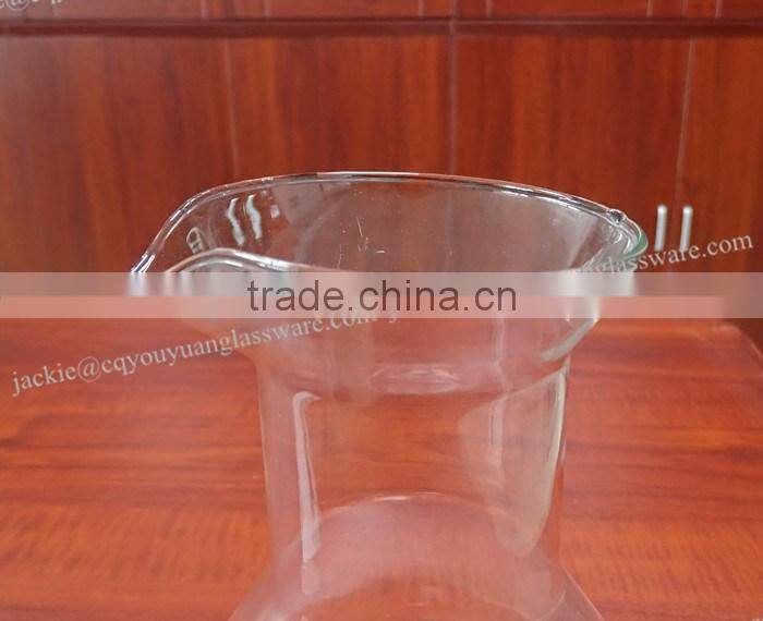 Handblown 1500ml large glass carafe / glass water pitcher