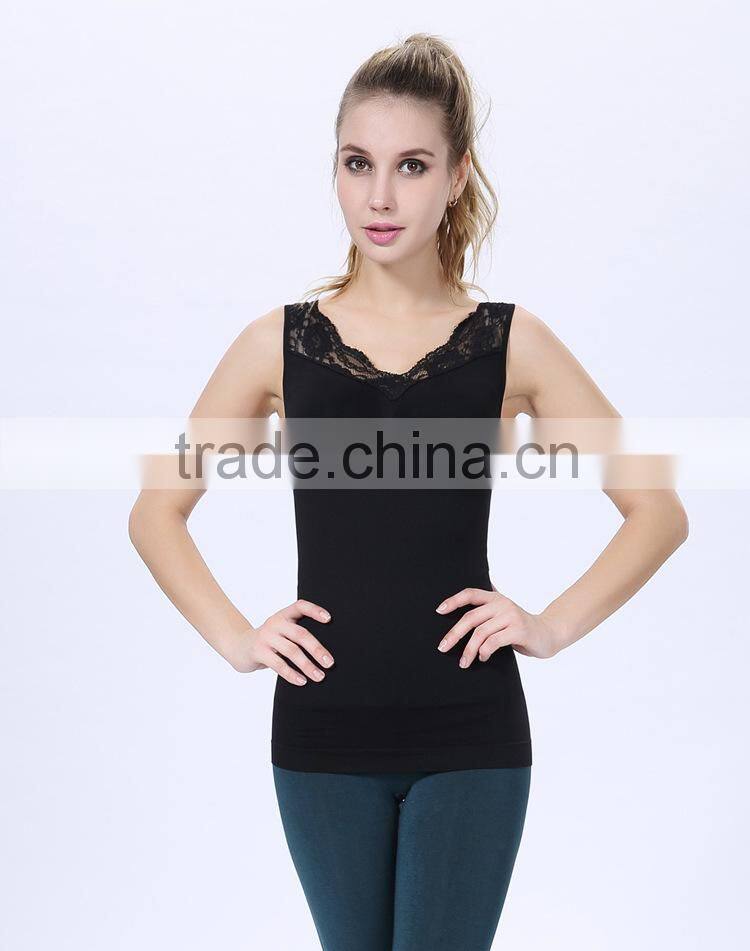 Women sleeveless slimming vest,female seamless body suit underwear,Body sculpting underwear NY114
