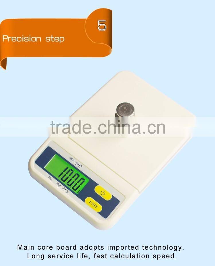 Promotional indoor use electronic digital weighing kitchen scale WH-B07L